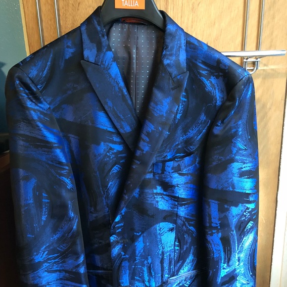 Tallia Orange Brushstroked Satin Blazer size 34